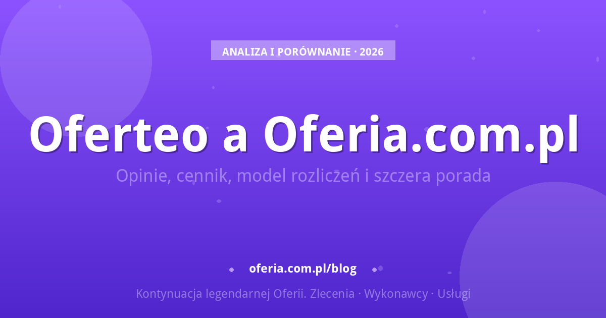 Oferteo w 2026 — opinie, cennik i szczere porównanie z Oferia.com.pl