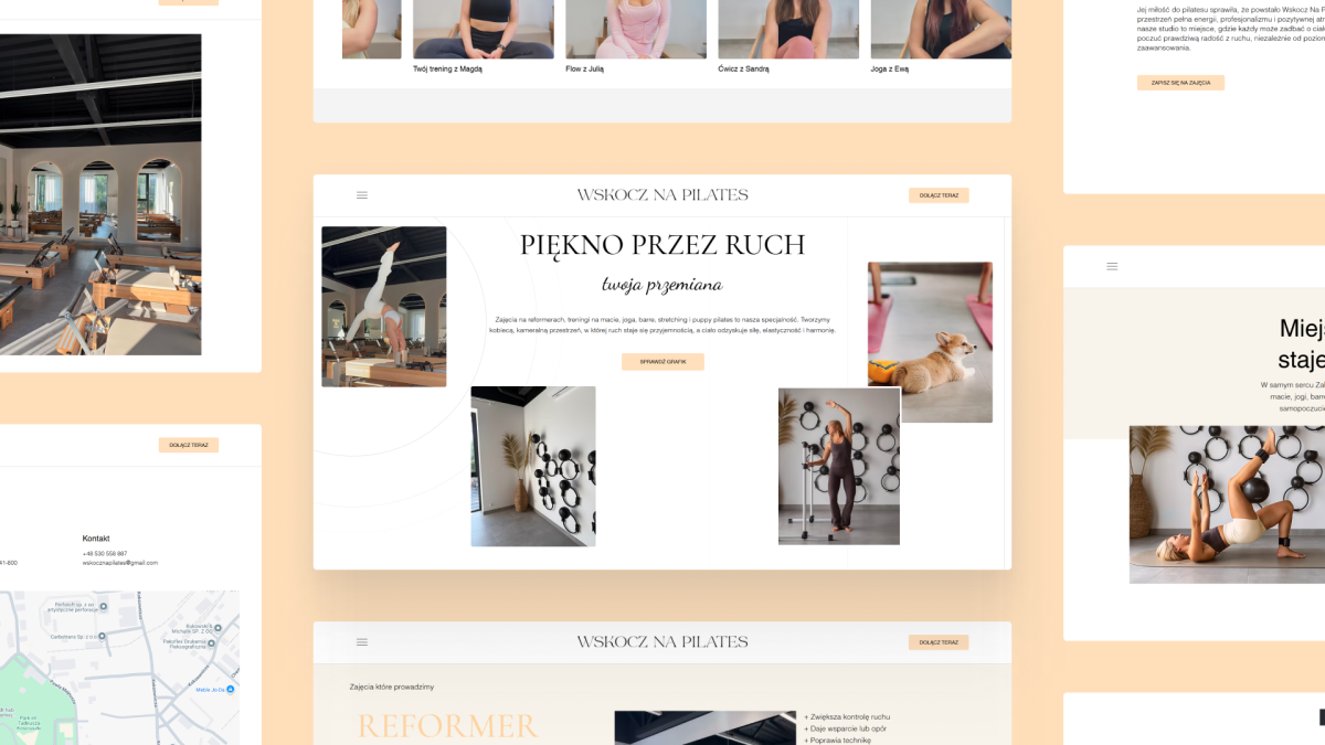 Landing page dla studia pilates