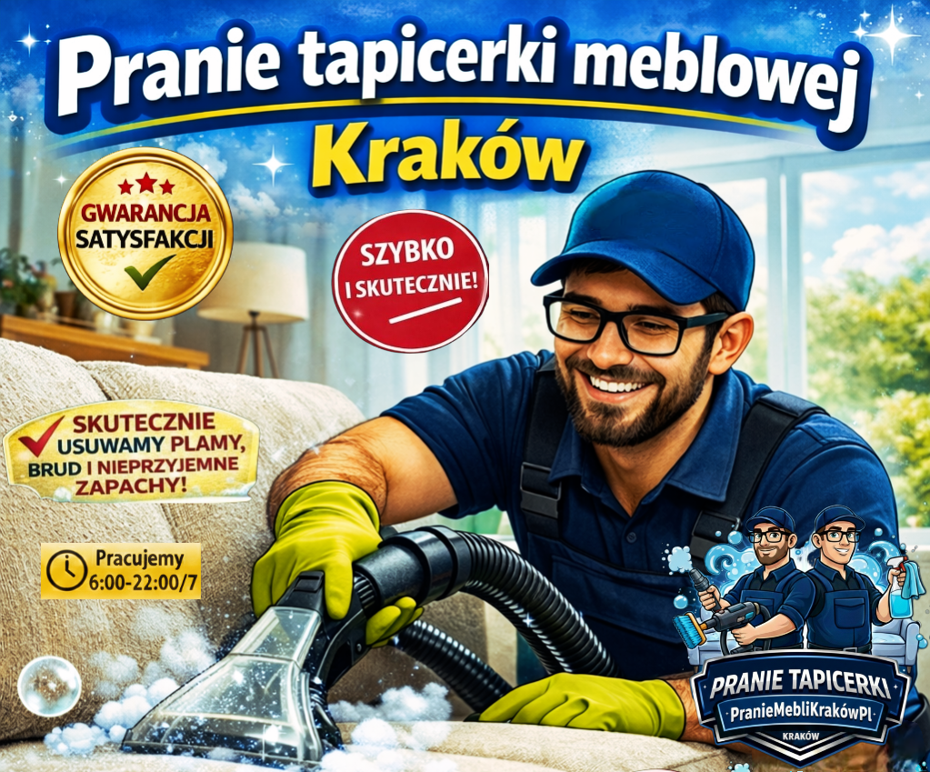 Pranie tapicerki meblowej Kraków 