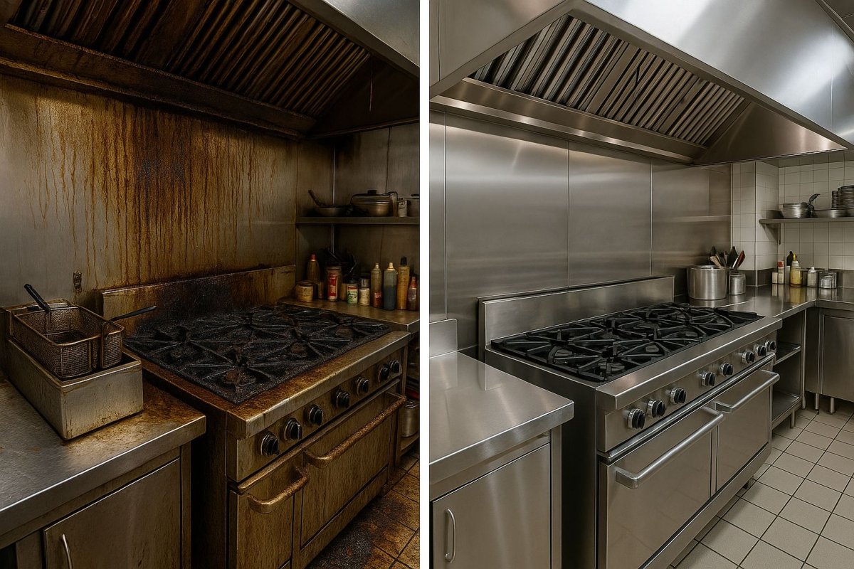 sprzątanie kuchni, restauracji