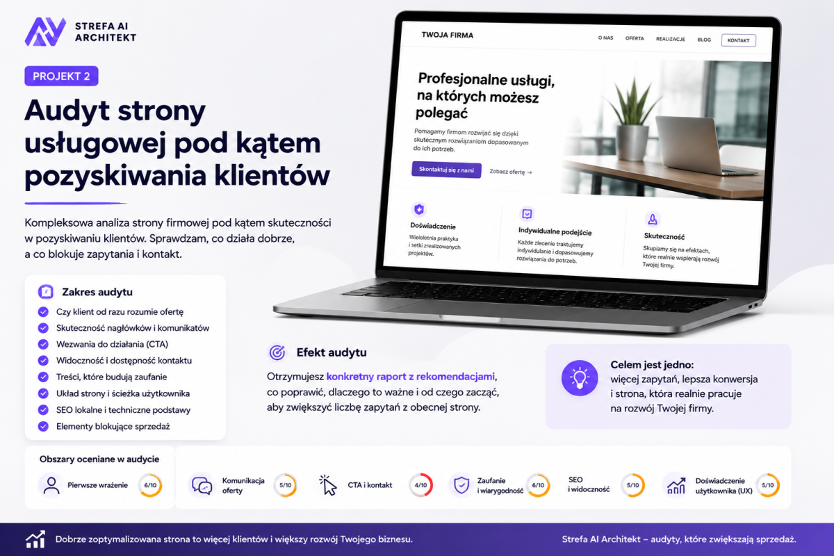 Audyt strony usługowej pod kątem pozyskiwania klientów