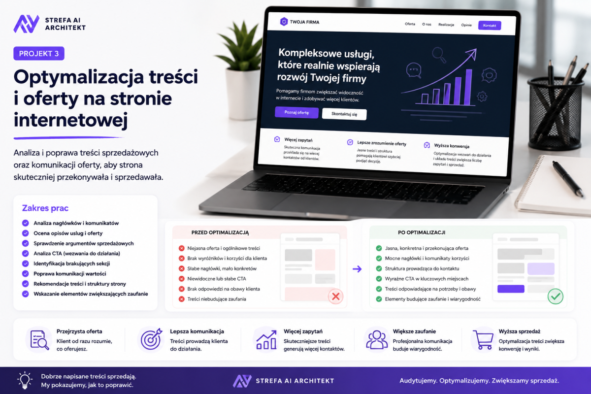 Optymalizacja treści i oferty na stronie internetowej