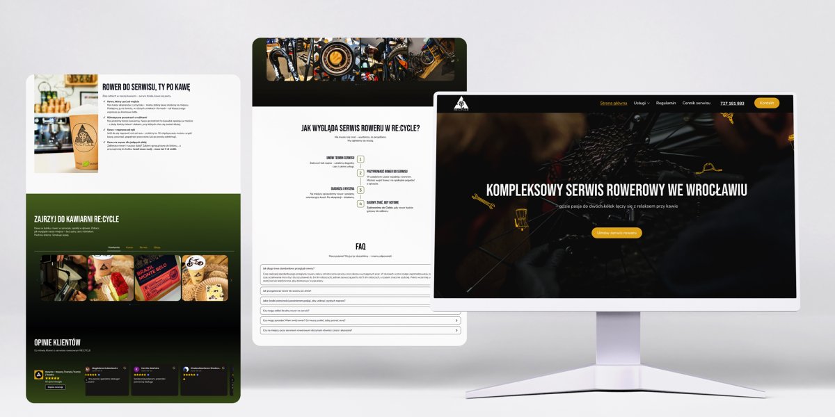 Strona internetowa dla serwisu rowerowego RE:CYCLE