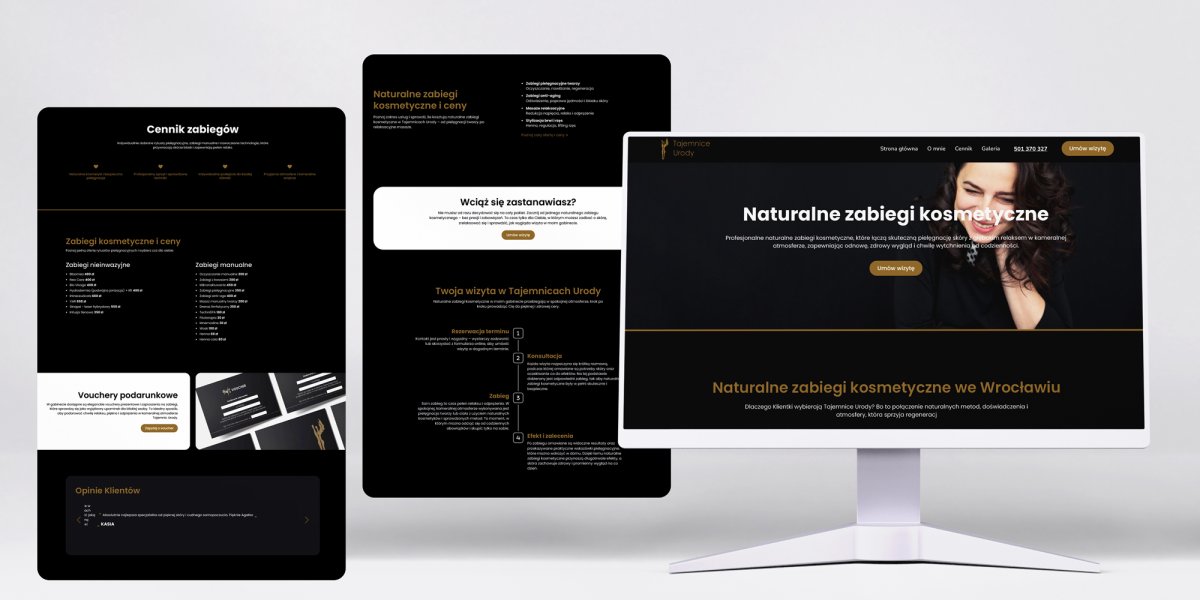 Strona internetowa i identyfikacja wizualna salonu kosmetycznego
